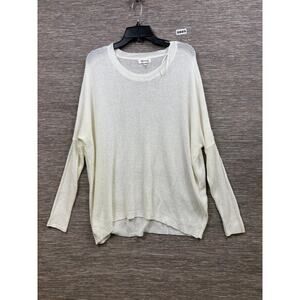 Miracle U.S.A Knit Sweater Womens Size S/M Cream Long Sleeve Oversized